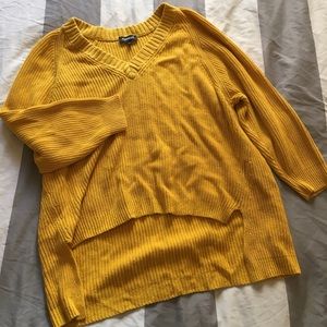 express oversized yellow sweater